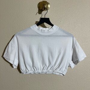 ALO Yoga White Cropped Top